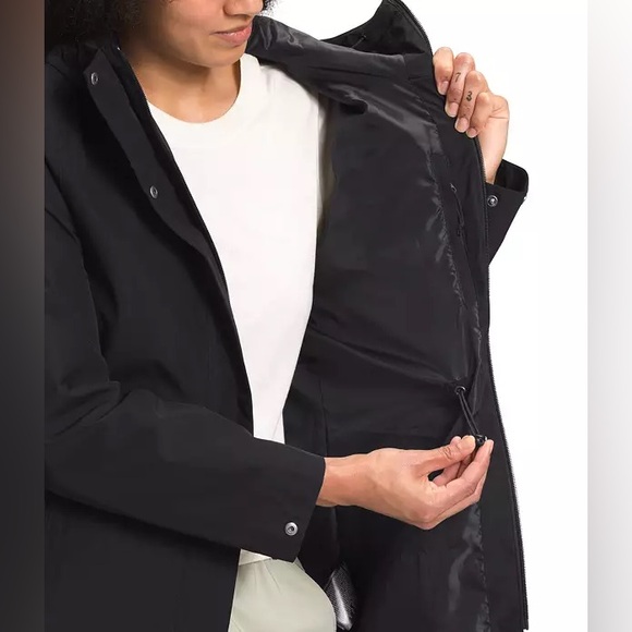 NWOT New North Face Women’s Woodmont Parka Extra Small XS With Hood Zip Up - Picture 4 of 6